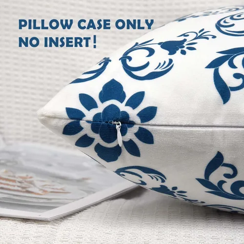 Vista 6 de Coliuso Fundas Decorativas para Almohadas de Tiro 16x16 Juego de 4, Azul Moderno Simple Cuadrado Funda de Almohada Cojín para Sofá Sillón