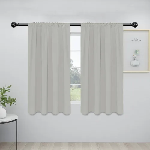 Vista 27 de Easy-Going - Cortinas opacas con bolsillo para varilla para dormitorio, cortinas de ventana para oscurecer la habitación para sala de estar