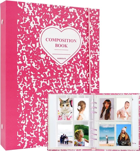 Vista 9 de Carpeta A5 Kpop - Álbum de tarjetas fotográficas con 20 fundas interiores de 3 pulgadas para álbum de fotos en hojas sueltas, recargable, 6 anillos