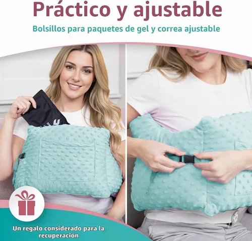 Vista 5 de Zomaple Almohada posmastectomía post cirugía – Esenciales postoperatorios, aumento/reducción de senos y suministros de recuperación de mastectomía