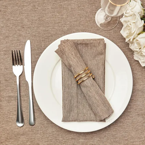 Vista 22 de Mebakuk Juego de 6 servilletas de tela de primera calidad de 17 x 17 pulgadas, lavables y pequeñas, servilletas de mesa suaves para bodas, fiestas