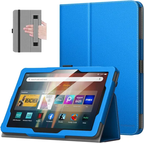 Vista 26 de MoKo - Funda compatible con la tablet Kindle Fire HD 8 y 8 Plus (10ª generación, versión de 2020), funda de soporte plegable y diseño delgado