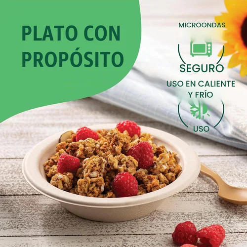 Vista 3 de Cuencos de papel, 100% compostables desechables para sopa [paquete de 125] - libres de PFAS - Certificado BPI - [16 onzas] resistentes, ecológicos