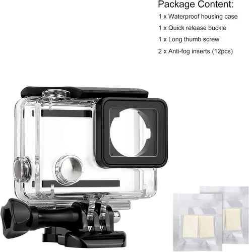 Vista 6 de Funda impermeable para GoPro Hero 4 3 3+, 131 pies, protección subacuática, accesorios ideales para buceo, esnórquel, surf, buceo, carcasa de buceo