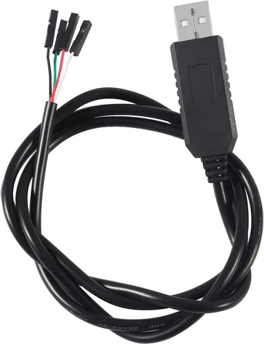 Vista 2 de Paquete de 2 adaptadores serie PL2303 PL2303HX USB a TTL, cable de depuración de 3.3 V con enchufe hembra de 4 pines, convertidor USB a RS232 TTL