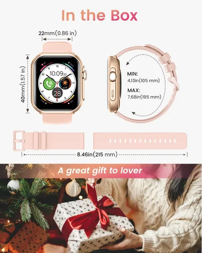 Vista 8 de Fitness Smart Watches for Women Men 1.85" Smart Watch with 30 Days+ Battery Life MakeRecive Call Heart Rate SpO2 Sleep Monitor 120+ Sport IP68