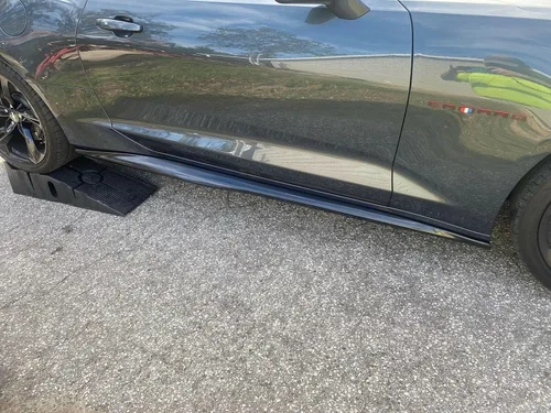 Vista 3 de ECOTRIC Protector de panel basculante de extensión de faldones laterales compatible con Chevy Chevrolet Camaro LT LS RS SS 2016-2023 Kit