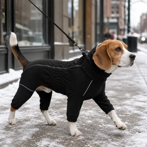 Vista 5 de Lovelonglong Abrigo cálido para perro, chaqueta resistente al viento para perros pequeños, medianos y grandes, abrigo de invierno de forro polar