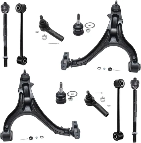 Vista 9 de Detroit Axle - Kit de suspensión delantera de 10 piezas para Jeep 2002-2004