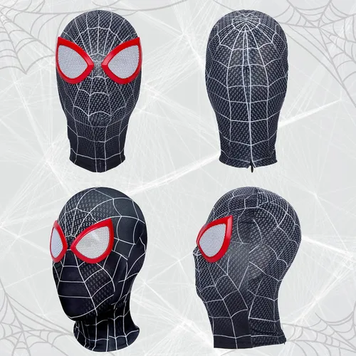 Vista 6 de Máscara de superhéroe y guantes para Halloween, Navidad, disfraces de cosplay para adultos