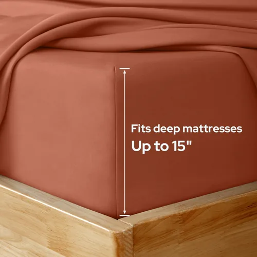 Vista 70 de HOMEIDEAS Sábanas de cama tamaño completo – Juego de 6 piezas (azul aguamarina) – Sábanas de ropa de cama de microfibra cepillada extra suave
