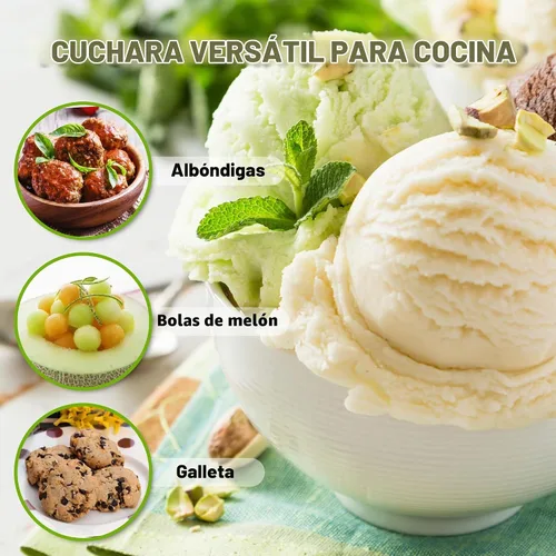Vista 6 de Juego de Cuchara de Galletas 1 Cucharada, Tamaño #60 Cuchara de Masa de Galletas para Hornear, Cuchara de Helado de 15 ml/0.5 oz, Cuchara