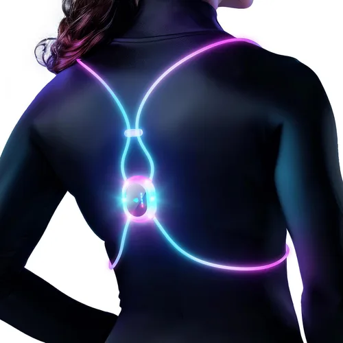 Vista 8 de Running Lights For Runners, Reflective Running Vest, Reflective Running Gear Walking Vest For Women, Night Running Gear, Light Up Running Vest