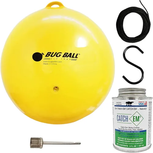 Vista 7 de Bug Ball Deer Fly Ball Starter Kit completo - Trampa para moscas y insectos, paquete de 3