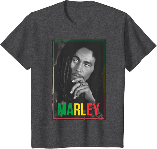 Vista 31 de Camiseta blanca oficial de Bob Marley Photo S Negro