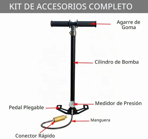 Vista 2 de 30Mpa 4500Psi 4 Stage PCP Hand Pump Air Compressor High-Pressure Drive HPA Air Tank for Hunting Air Rifles
