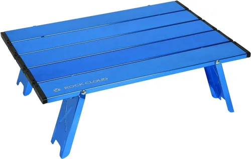 Vista 11 de Rock Cloud Mesa de Playa Plegable de Aluminio Ultraligera Ajustable en Altura, Mesa de Camping Portátil Mini Negro