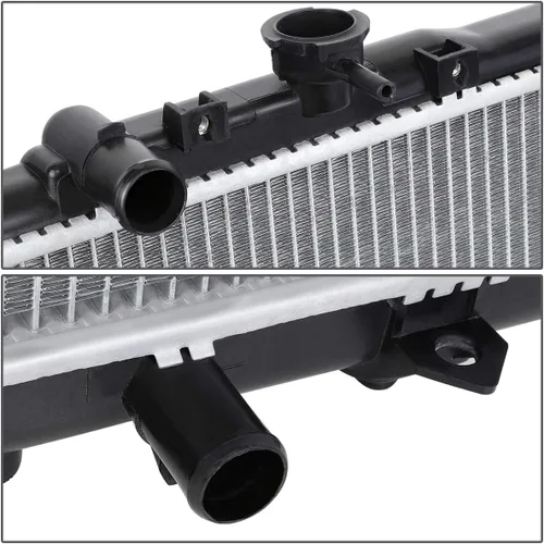 Vista 4 de DNA Motoring OEM-RA-2303 Radiador de refrigeración de aluminio de 1 fila compatible con 99-03 Protege Non Turbo / 02-03 Protege 5 AT, 26-11/16