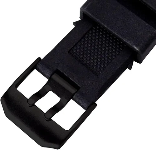 Vista 2 de Correa de reloj de silicona de goma de 0.906 in con cierre de doble punta negro/plateado para Luminox 3050 8800 y 3950 Series - Luminox Navy Seal