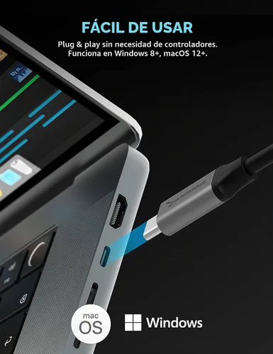 Vista 5 de SABRENT Lector de tarjetas USB tipo C CFast 2.0 [CR-CF20]