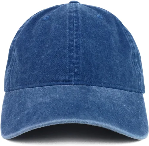 Vista 2 de Gorra de béisbol sin estructurar teñida con pigmento de algodón lavado grande XXL