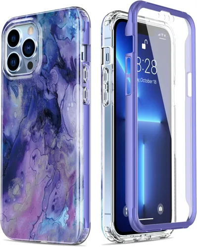 Vista 50 de Esdot Funda protectora para iPhone 13 Mini con protector de pantalla integrado, protección de grado militar con diseños de moda para mujeres