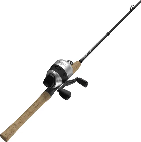 Vista 10 de Zebco 33 Combo de Carrete y Caña de Pescar con Corcho, Caña de Grafito con Mango de Corcho, Carrete de Pesca QuickSet Anti-Reversa con Alerta