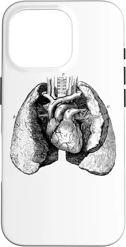 Vista 20 de Human Heart Lungs Anatomy Vintage Medical Anatomical Heart Case for iPhone 17
