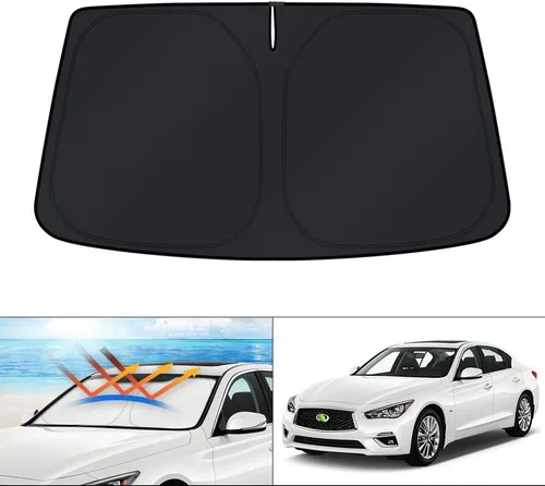 Vista 70 de KUST Parasol para parabrisas para BMW X1 F48 2016, 2017, 2018, 2019, 2020, 2021, 2022, accesorios de ajuste personalizado, parasol plegable