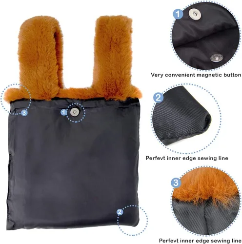 Vista 4 de Bolso de mano de moda de muñeca holgada con correa de piel sintética suave