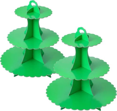 Vista 39 de Soleebee Soporte para Cupcakes de 3 Niveles, Torre de Cupcakes de Cartón, Torre de Soporte para Pasteles de Postre para Decoración de Cumpleaños