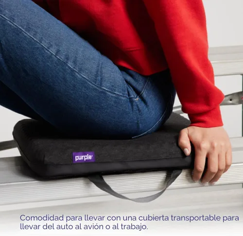 Vista 3 de Almohadón de asiento sin presión The Royal Purple Handles for Car, Office Chair, Stadium - Pressure-Reducing for Hard Seats, Temperature-Neutral