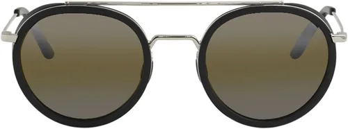 Vista 2 de Vuarnet Edge Round VL1613 1613 0013 gafas de sol de acero inoxidable negro mate 2.047in