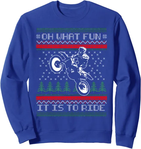Vista 4 de Funny Motocross feo Navidad suéteres sudadera