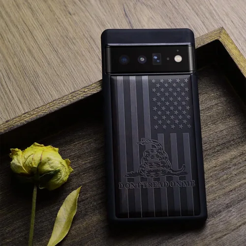 Vista 8 de Carveit Funda de madera para Pixel 6 Pro [madera real dura y TPU suave] a prueba de golpes, funda de madera única y elegante compatible con Google