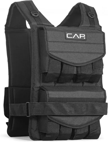 Vista 9 de CAP - Chaleco con peso ajustable de 20 a 150 libras para entrenamiento de fuerza, correr y entrenamientos, chaleco de peso para hombres y mujeres