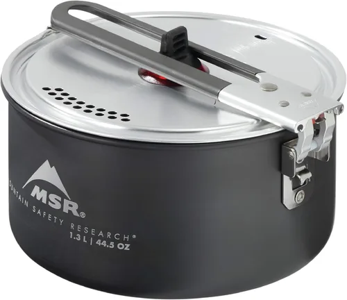 Vista 5 de MSR 1,3 litros antiadherente de cerámica recubierto solo camping cocina olla negro