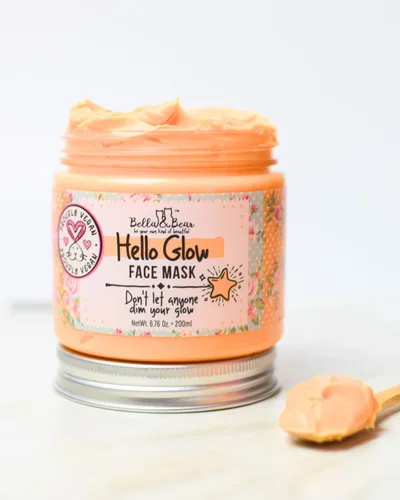 Vista 2 de Bella & Bear Hello Glow Mascarilla facial para refinar e iluminar, vegano, 6.7 onzas
