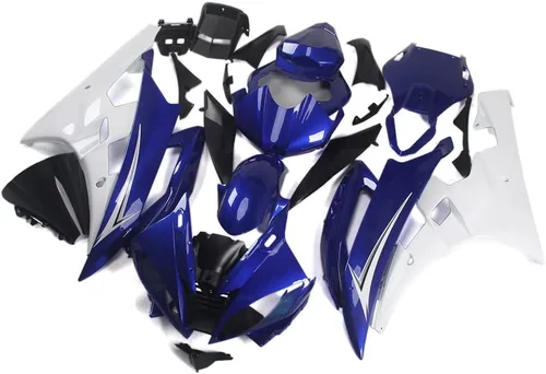Vista 2 de Sportfairings - Kit de carenados de motocicleta para Yamaha R6 2006 2007 YZF-600 06 07 ABS inyección de plástico Sportbikes carrocería - Azul oscuro