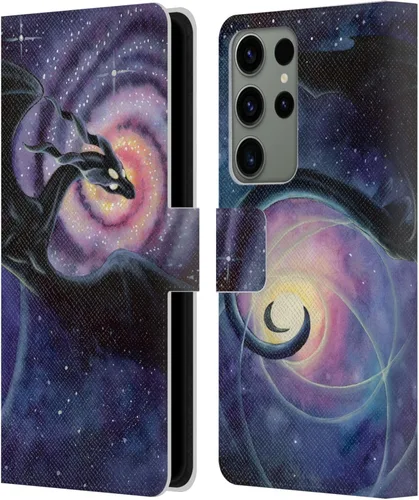 Vista 74 de Head Case Designs Officially Licensed Carla Morrow Galactic Entrancement Dragons Leather Wallet Case Compatible with Samsung Galaxy A07 4G