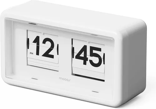 Vista 9 de mooas Newtro - Reloj de escritorio abatible, funciona con pilas, pared/escritorio (oliva)
