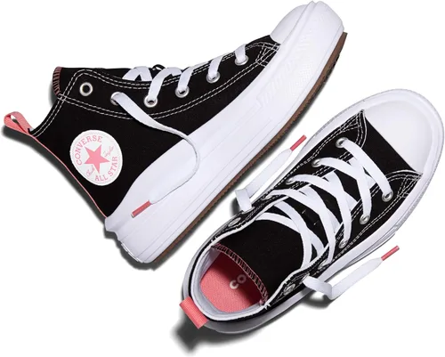 Vista 4 de Converse Chuck Taylor® All Star® Move - Plataforma unisex para niños grandes Negro/sal rosa/blanco
