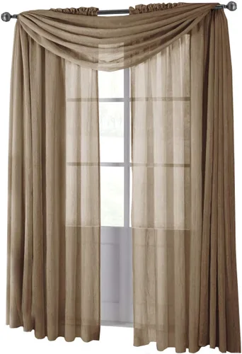 Vista 10 de sheetsnthings Solid Abri Panel de Cortina Transparente Arrugada con Bolsillo para Barra, 50 Pulgadas de Ancho x 63 Pulgadas de Largo, Negro