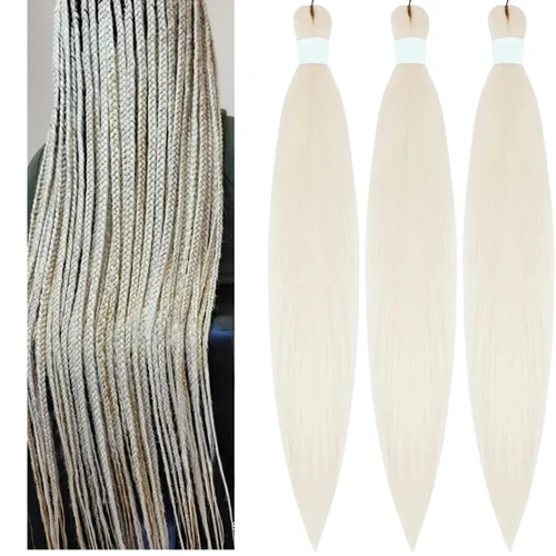 Vista 141 de Cabello trenzado para niños preestirado de 16 pulgadas, color negro para niños, trenzas sin nudos