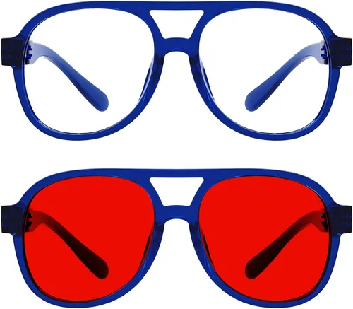 Vista 208 de Eyekepper Gafas de luz azul para hombre y mujer, paquete de 6 lentes Pilot Paquete de 6 color mezclado