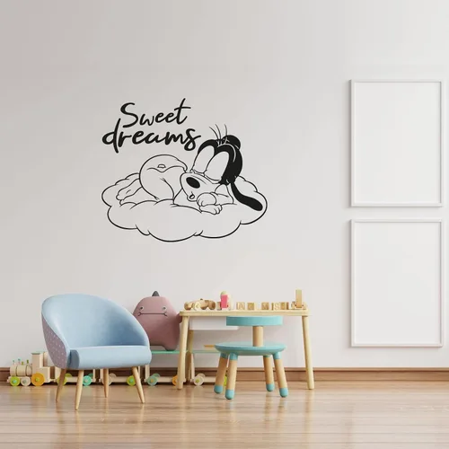 Vista 4 de Sweet Dreams - Adhesivo decorativo para pared con diseño de silueta de bebé pequeño y tonto durmiendo, para pared, para habitación de niños, niñas