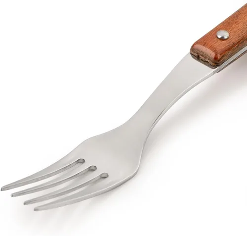 Vista 3 de Arcos Cuchillos de mesa de acero inoxidable, uso diario, hoja de 7.874 in, mango de madera comprimida, serie C, diseño duradero y elegante