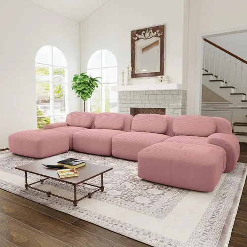 Vista 20 de Sofás seccional modular de 80" sin huesos modernos para sala de estar, juego de sofás comprimidos de 2 plazas con asiento profundo, sin necesidad