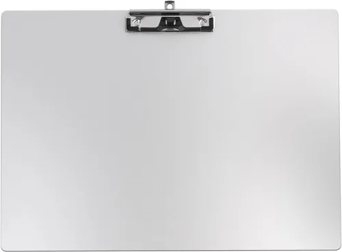 Vista 7 de Portapapeles de paisaje de tres clips, tablero de clip de metal con soporte para bolígrafo, portapapeles de aluminio de 11 x 17 pulgadas, tablero