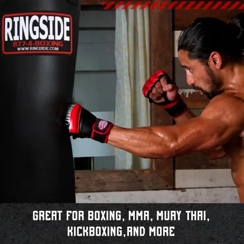 Vista 4 de Ringside Bolsa Pesada de Boxeo y Golpeo Powerhide de 100 libras (Relleno Suave) Negro, 100 LBS